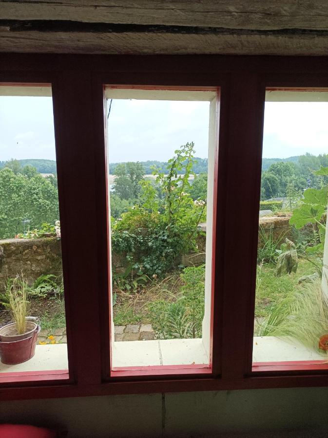 Gite Des Perreyeurs - Maison Troglodyte Avec Vue Sur Loire Montsoreau Exterior foto